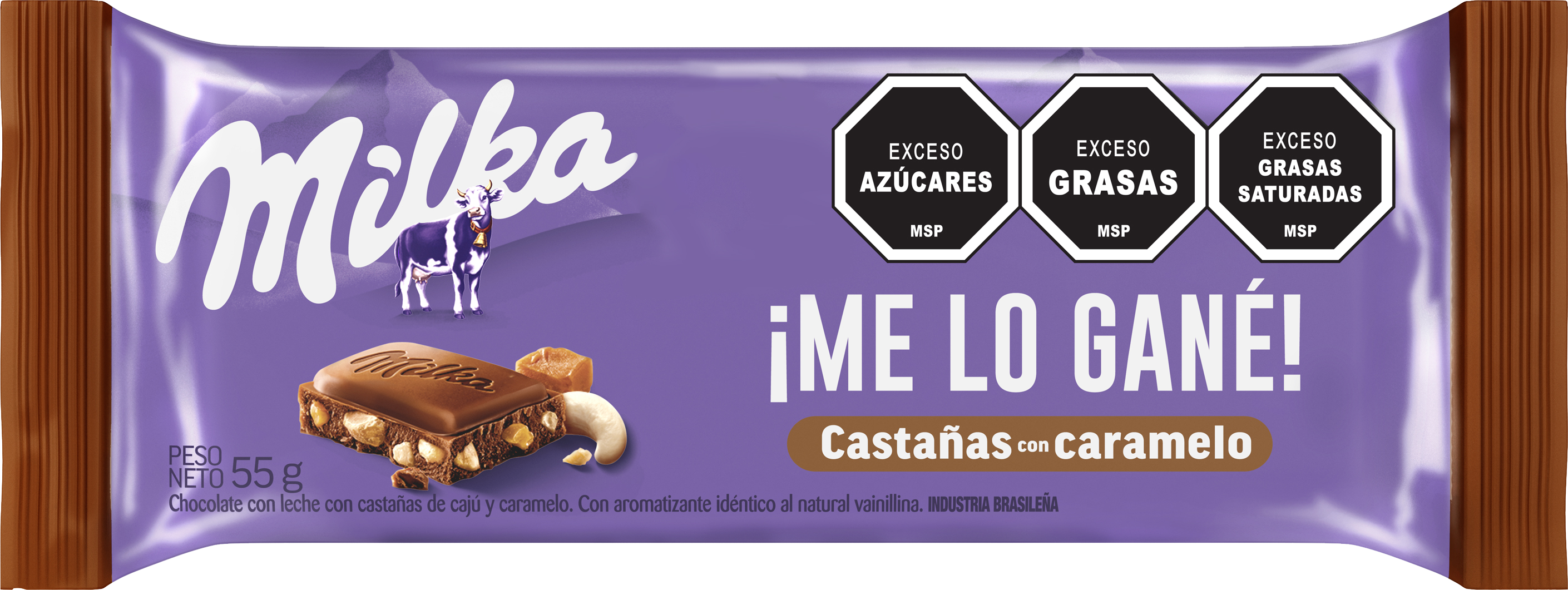 Milka Castañas con Caramelo 55g - Nerilan Uruguay